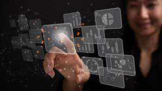 big data analytics and business intelligence concept with chart