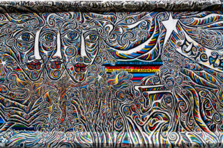Fragment of the East Side Gallery in Berlin, Germany
